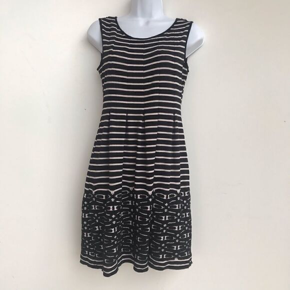 COPY - Max Studio black cream stretch dress size XS - Picture 1 of 8